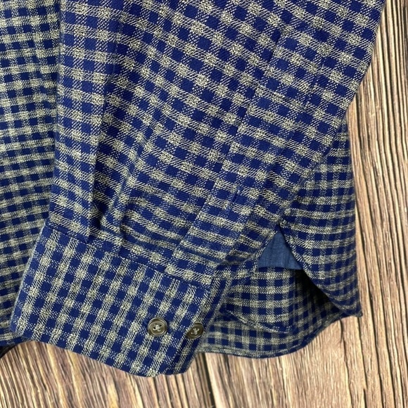 Men’s Joseph Abboud 💯 Cotton Non-Iron Blue & Gray Buttoned Down Shirt- Sz XL - Picture 6 of 12